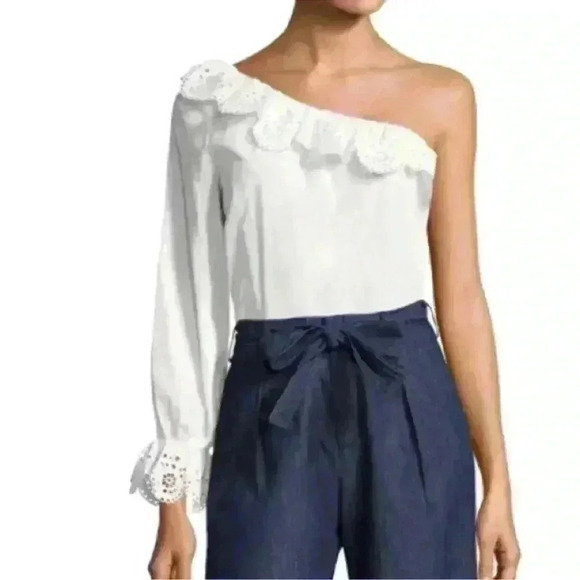 Joie one shoulder blouse medium - Picture 3 of 6